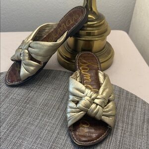 Sam Edelman Carson Gold Knot Slide Mules
